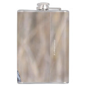 Portret van een korrelige hagel heupfles (Achterkant)