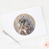 Portret van een korrelige hagel ronde sticker (Envelop)