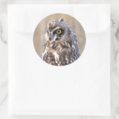 Portret van een korrelige hagel ronde sticker (Tas)