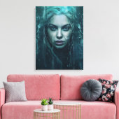 Portret van een krachtige heks canvas afdruk (Insitu (Woonkamer))
