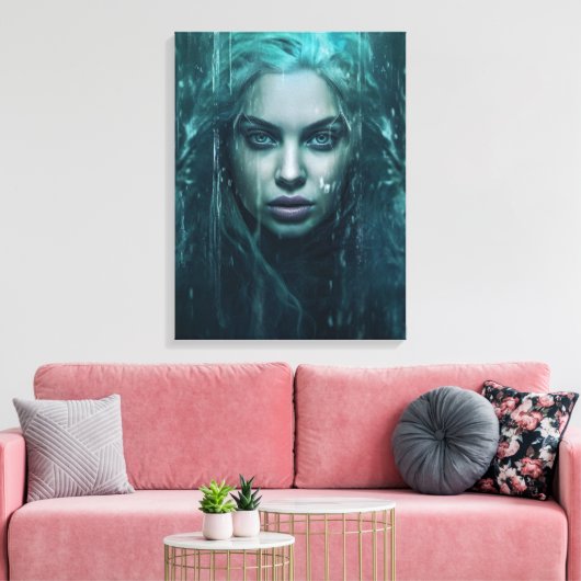 Portret van een krachtige heks canvas afdruk (Insitu (Woonkamer))