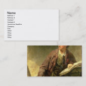 Portret van een kunstenaar, traditioneel geacht visitekaartje (Voorkant / Achterkant)
