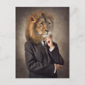 Portret van een leeuw briefkaart (Voorkant)