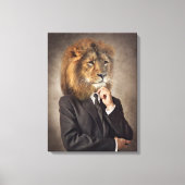 Portret van een leeuw canvas afdruk (Voorkant)