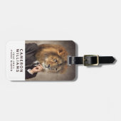 Portret van een leeuw | Jouw namen toevoegen Bagagelabel (Voorkant horizontaal)