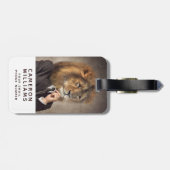 Portret van een leeuw | Jouw namen toevoegen Bagagelabel (Achterkant horizontaal)