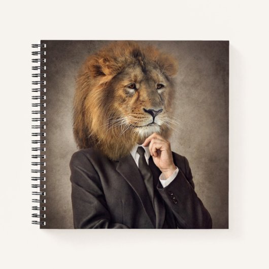 Portret van een leeuw notitieboek (Voorkant)