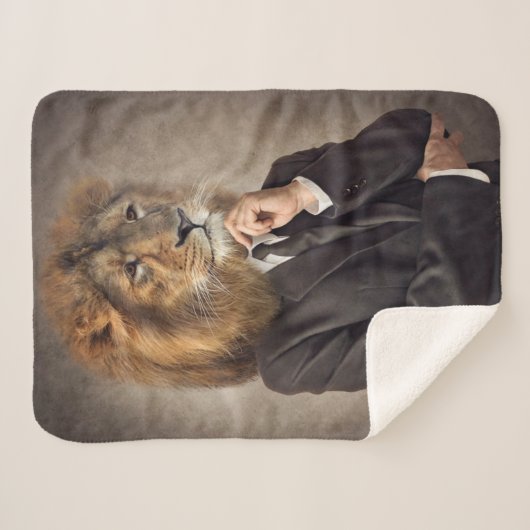 Portret van een leeuw sherpa deken (Voorkant (horizontaal))