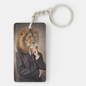 Portret van een leeuw sleutelhanger (achterkant)
