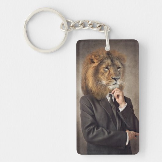 Portret van een leeuw sleutelhanger (Voorkant)