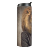Portret van een leeuw thermosbeker (Gedraaid links)