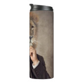 Portret van een leeuw thermosbeker (Geroteerd rechts)