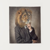 Portret van een leeuw wandkleed (Voorkant)
