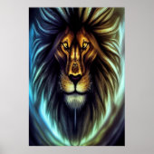 Portret van een leeuwenkop | AI Art Poster (Voorkant)