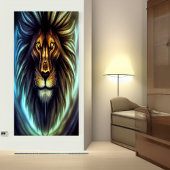 Portret van een leeuwenkop | AI Art Poster