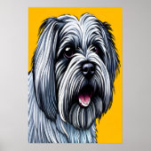 Portret van een Lhasa Apso | AI Art Poster (Voorkant)