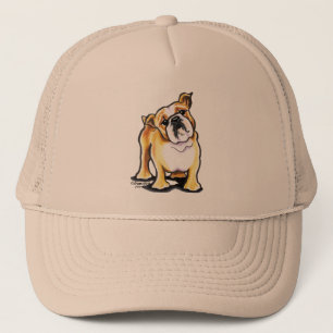 Portret van een lichtbruine witte Engelse Bulldog Trucker Pet