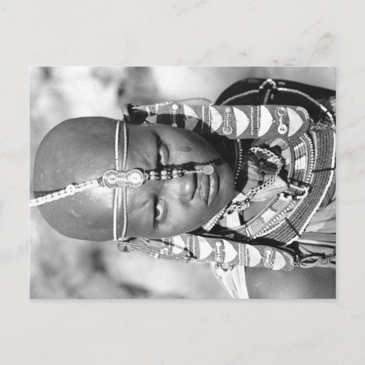 Portret van een Maasai Briefkaart (Voorkant)