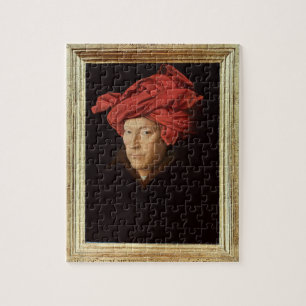 Portret van een Man, 1433 (olie op eikenhout) (zie Legpuzzel