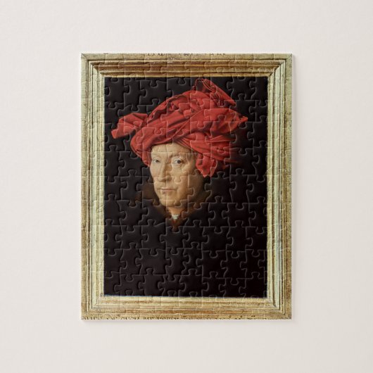 Portret van een Man, 1433 (olie op eikenhout) (zie Legpuzzel (Verticaal)
