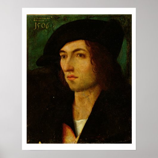 Portret van een Man, 1506 (olie op het paneel) Poster (Voorkant)