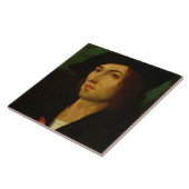 Portret van een Man, 1506 (olie op het paneel) Tegeltje (Zijkant)