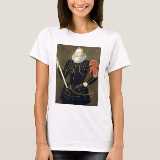Portret van een Man, 1593 (olie op het paneel) T-shirt (Voorkant)
