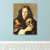 Portret van een Man 2 Canvas Afdruk (Insitu (Houten vloer))