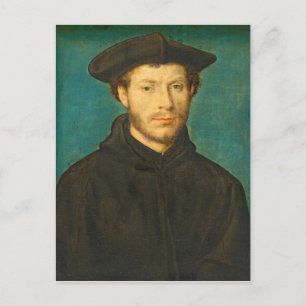 Portret van een Man, c. 1536- 40 (walnolie) Briefkaart