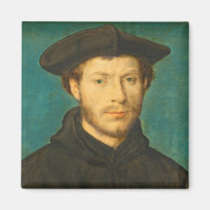 Portret van een Man, c. 1536- 40 (walnolie) Magneet