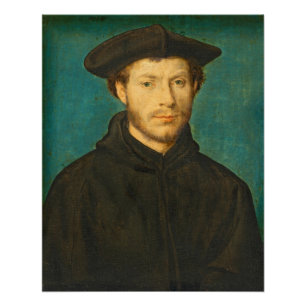 Portret van een Man, c. 1536- 40 (walnolie) Perfect Poster