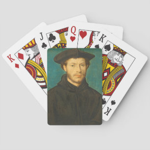 Portret van een Man, c. 1536- 40 (walnolie) Pokerkaarten