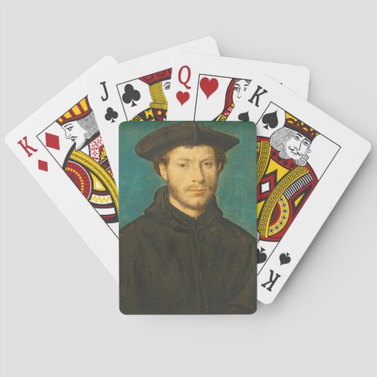 Portret van een Man, c. 1536- 40 (walnolie) Pokerkaarten (Achterkant)