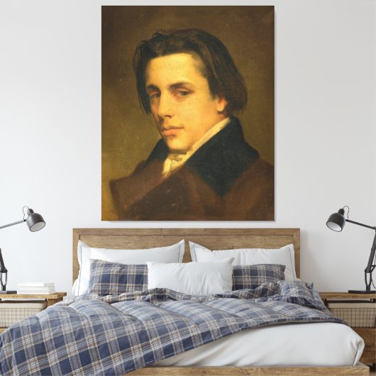 Portret van een man canvas afdruk (Insitu (Slaapkamer))