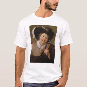 Portret van een Man dat een wijnglas bevat T-shirt