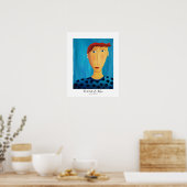 Portret van een man die schildert poster (Keuken)