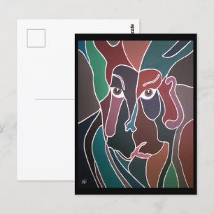 Portret van een Man door Alfred Fox Briefkaart