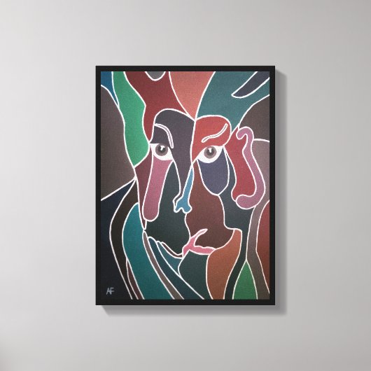 Portret van een Man door Alfred Fox Canvas Afdruk (Voorkant)