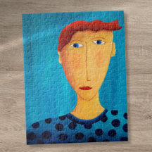 Portret van een man Heden contemporaine kunst Schi