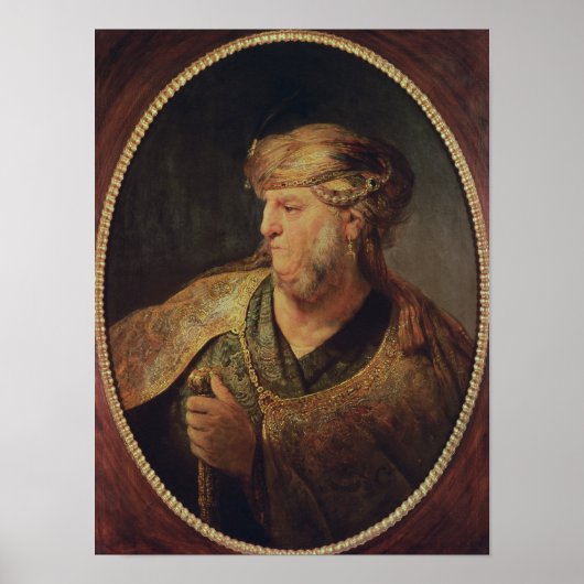 Portret van een Man in Oriental Costume, 1633 Poster (Voorkant)