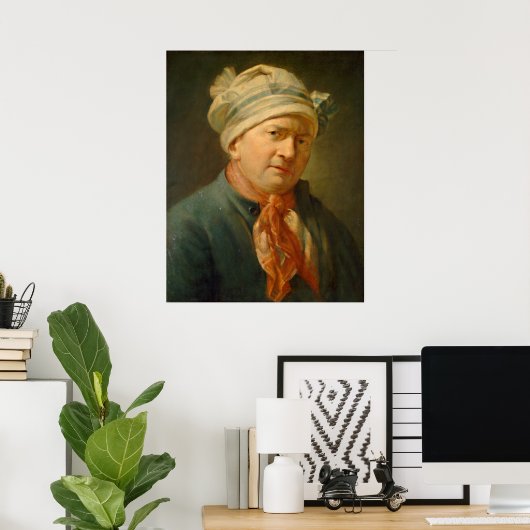 Portret van een Man - Jean-Siméon Chardin Fine Art Poster (Thuiskantoor)