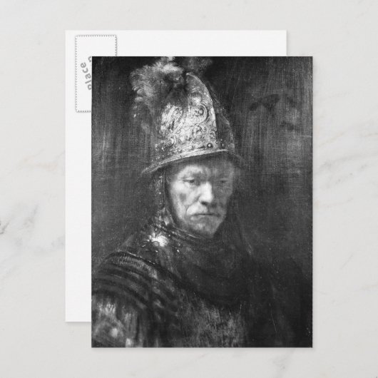 Portret van een Man met een Golden Helmet, 1648 Briefkaart (Voorkant / Achterkant)