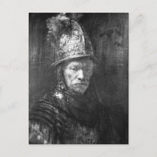 Portret van een Man met een Golden Helmet, 1648 Briefkaart (Voorkant)