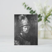 Portret van een Man met een Golden Helmet, 1648 Briefkaart (Staand voorkant)