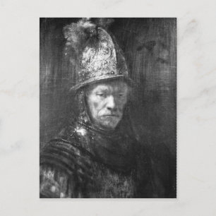 Portret van een Man met een Golden Helmet, 1648 Briefkaart