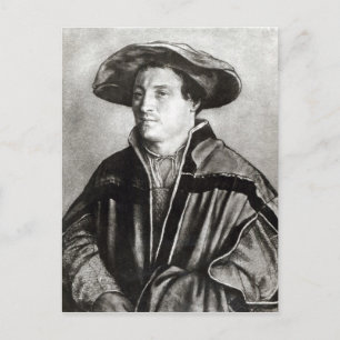 Portret van een man met een rood pet, c.1530 briefkaart