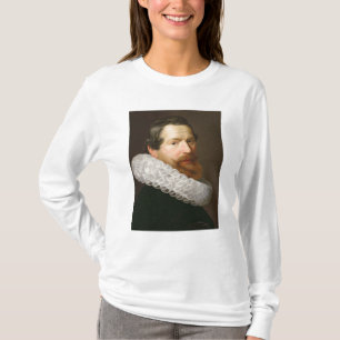 Portret van een Man met een roos T-shirt
