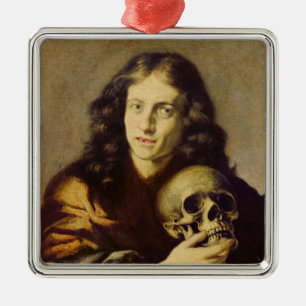 Portret van een Man Metalen Ornament