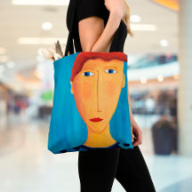 Portret van een man modern kunstschilderij