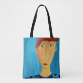 Portret van een man Modern Schilderkunst Schilderi Tote Bag (Voorkant)